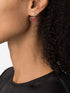 18kt rose gold heart-cut diamond drop earrings